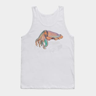 Cuttlefish Doodle-dark background Tank Top